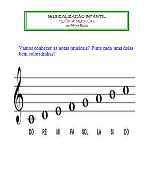 Atividades Para Musicaliza O Infantil Notas Musicais