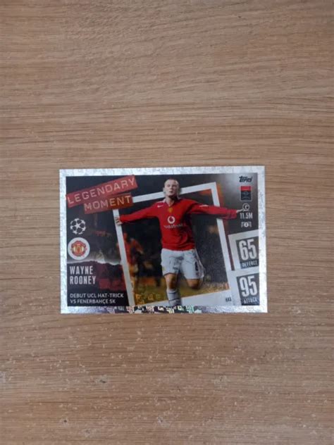 Wayne Rooney Legendary Moment Topps Match Attax Champions