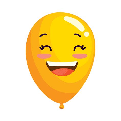 yellow balloon helium emoji 11375907 Vector Art at Vecteezy