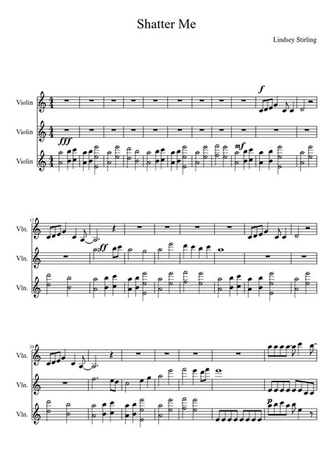 Lindsey Stirling Shatter Me Sheet Music