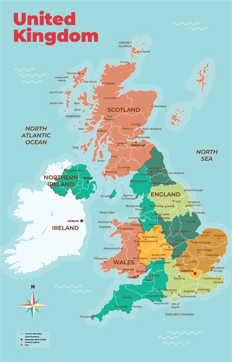 Detailed United Kingdom Map States And Union Teritories 21613542 Vector