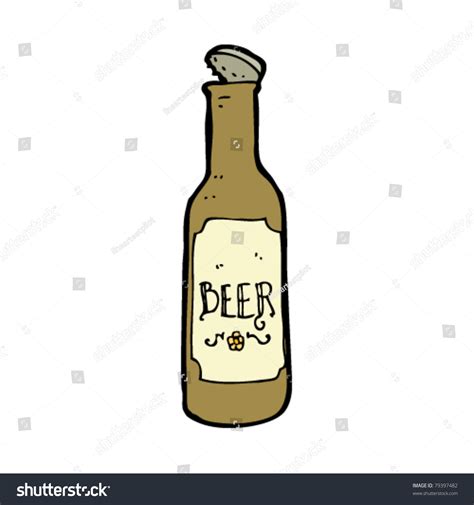 Cartoon Bottle Of Beer Stock Vector Illustration 79397482 Shutterstock