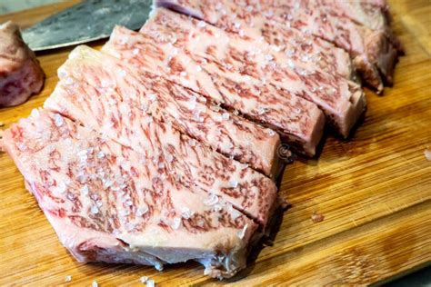 Premium Rare Slices Many Parts Of Wagyu A5 Beef With High Marbled