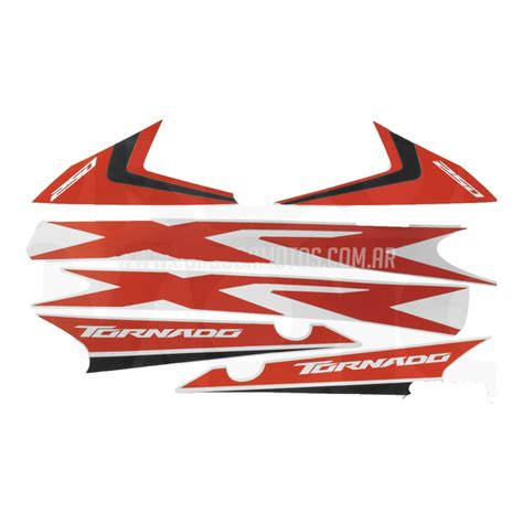 Calcomania Honda Xr Tornado Blanca Roja