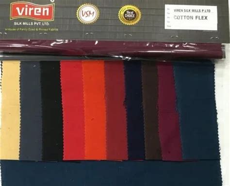 Plain Cotton Flex Fabric For Garment Gsm Gsm At Rs