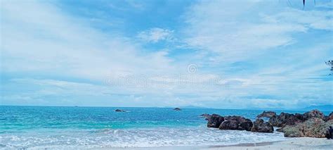 Marina Beach, South Lampung Regency, Indonesia Stock Photo - Image of ...