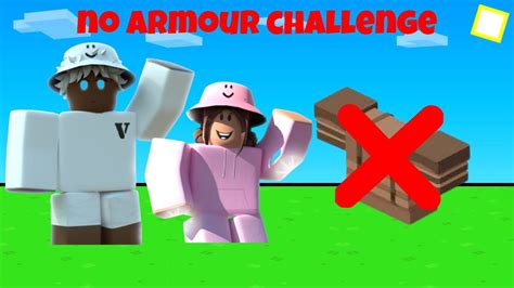 No Armour Challenge In Roblox Bedwars Ft Mesoupy YouTube