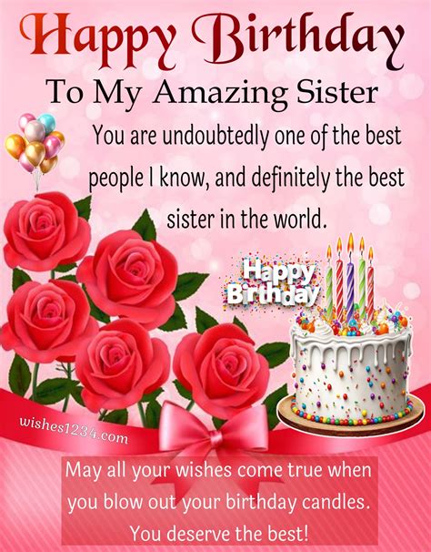 80 Happy Birthday Sister Messages Wishes And Quotes