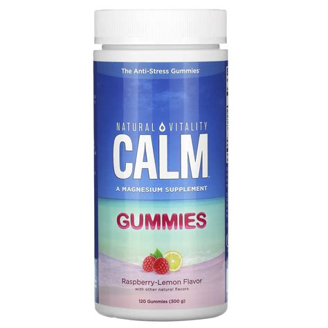 Natural Vitality Calm The Anti Stress Gummies Raspberry Lemon