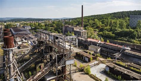 Sulzbach Rosenberg Von Oben Ehemaliges Stahlwerk Und Industriedenkmal