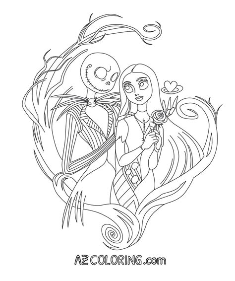 Nightmare Before Christmas Coloring Pages Free Printable