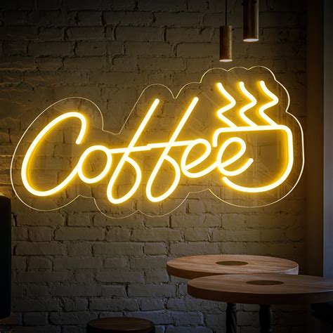 amazoncom planzo coffee bar neon sign light  restaurant coffee