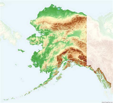 Political map of Alaska State - Printable Collection - Thong Thai Real