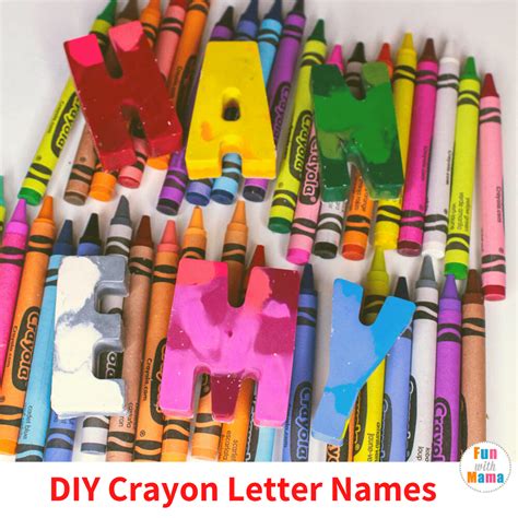 Easy Diy Crayon Letter Names Fun Crayons Art Fun With Mama