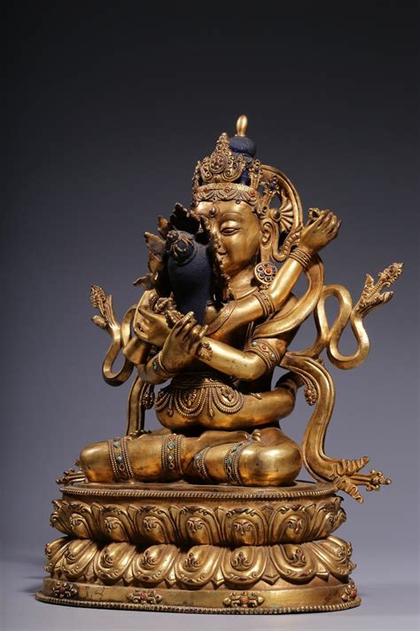 Sold At Auction GILT BRONZE CAST VAJRADHARA BUDDHA STATUE