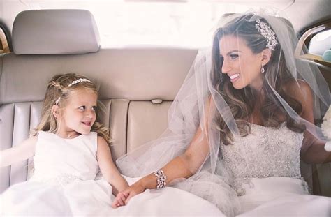 Sweet Wedding Day Moment Between Real Bride Vickie And Her Flower Girl