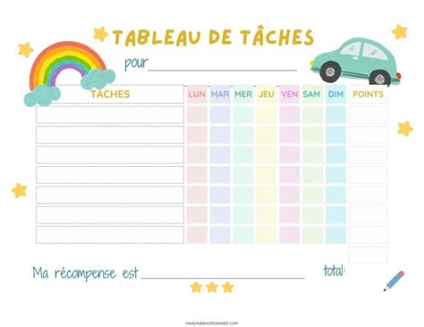 Tableau De Tâches Pour Enfants Comment Les Responsabiliser Avec Des