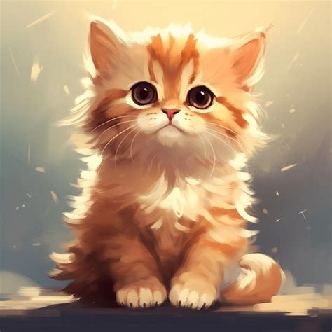 Premium AI Image | Cute animated cat illustration cartoon