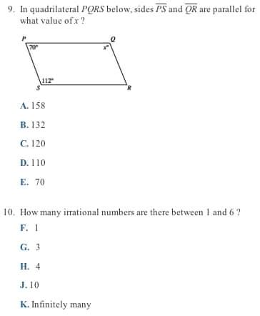 Solved 9 In Quadrilateral PQRS Below Sides Overline PS And Overline