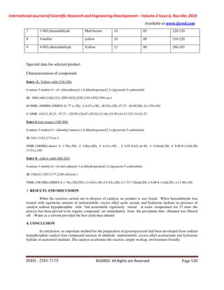 Sodium Hypophosphite An Efficient Catalyst For Synthesis Of