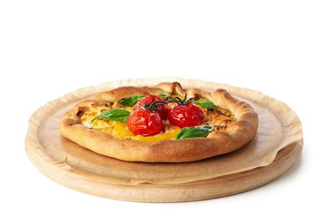 Conceito De Comida Saborosa Galette Vegetal Isolado No Fundo Branco