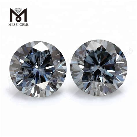 Synthetic Carat Stones Round Grey Color Moissanites