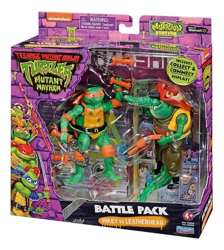 Tartarugas Ninja Boneco Michelangelo Vs Leatherhead