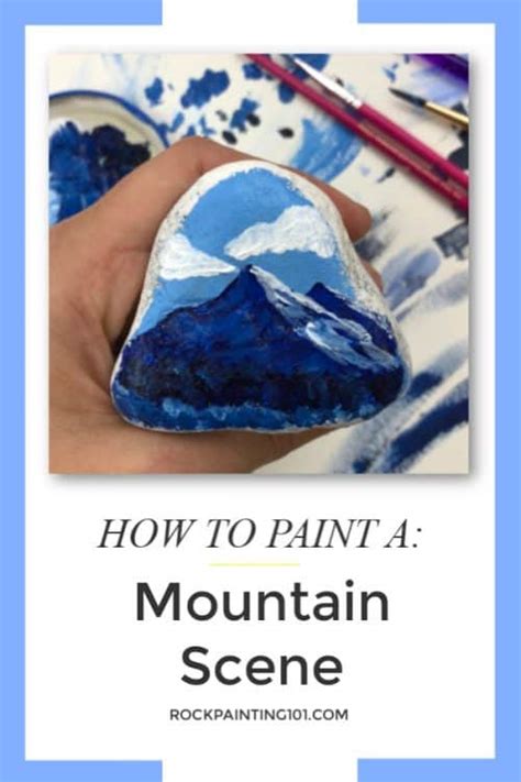 Easy Mountain Painted Rocks Rock Painting 101