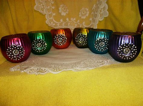 Set6 Star Glass Taper Candle Holder 2 Purple 2 Pink 2 Blue 2 12 X 2 12 New Ebay