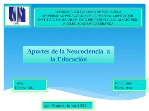 Pptx Aportes De La Neurociencia A La Educacion Pdfslide Net