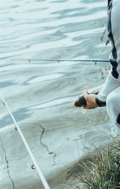 Peces De La Red Capturados En La Orilla Pescado En Un Viaje De Pesca