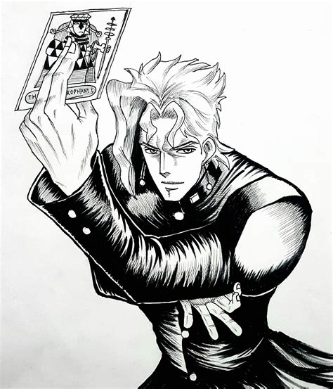 Kakyoin Manga Black And White - Manga