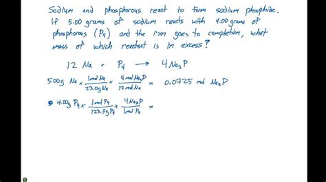 Chemical Reactions And Stoichiometry Example2 Part 52 Youtube