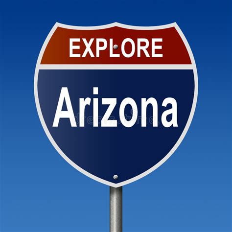 Explore Arizona Highway Sign Stock Illustration Illustration Of Sign