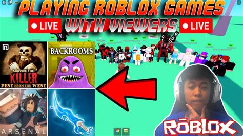 🔴playing Roblox Games With Viewers🔴roblox Live Youtube