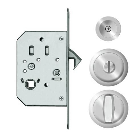 Serrure Porte Coulissante Condamnation Inox Rosace Ronde Epd Karcher