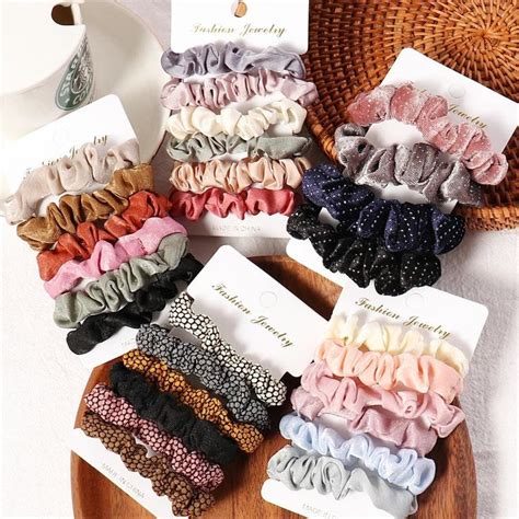 Women Simple Fabric Elastic Hair Bands Set Size One Size Color