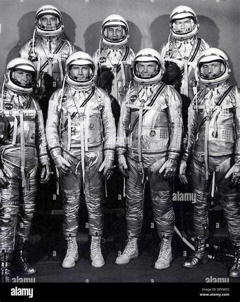 The Group Portrait Of The Original Seven Astronauts For The Mercury