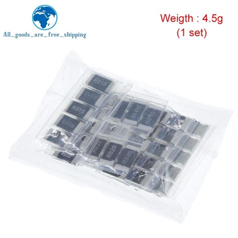 TZT 50PCS Alloy Resistance 2512 SMD Resistor Samples Kit 10 KindsX5pcs