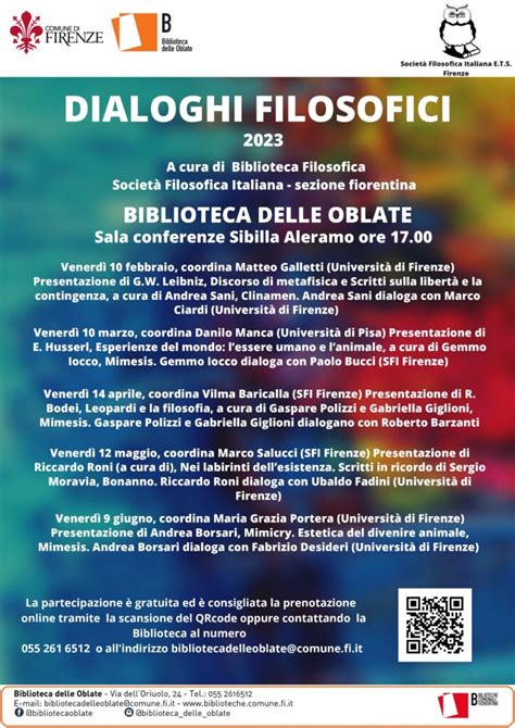 Dialoghi filosofici 2023 Società Filosofica Italiana Firenze