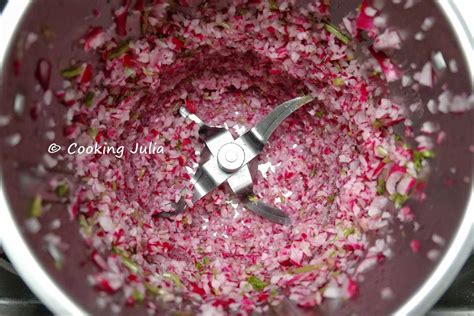 COOKING JULIA TARTINADE DE RADIS ROSES