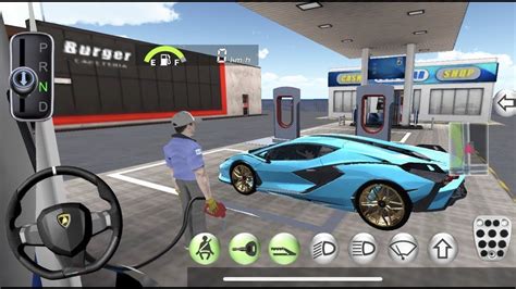 D Driving Class Simulator Funny Police Officer Refuel His Supercar