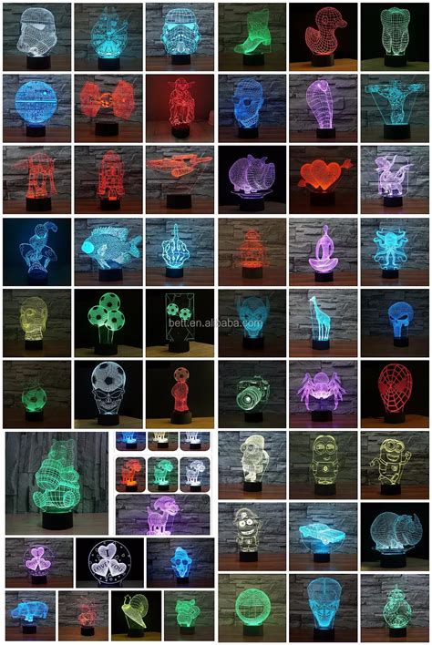 Ilusión Óptica 3d Glow Led Lámpara Luces Produce Efectos De Iluminación