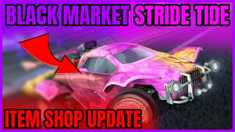 ROCKET LEAGUE ITEM SHOP BLACK MARKET Pink Stride Tide Decal 30 8