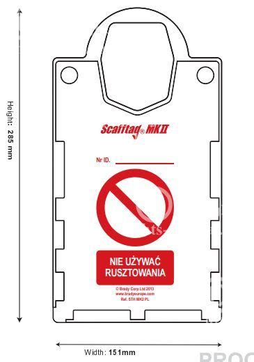 Scafftag Oznaczenia Rusztowa System Lockout Tagout Brady