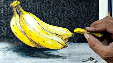 How To Draw Still Life Bananas Step By Step With Oil Pastel For