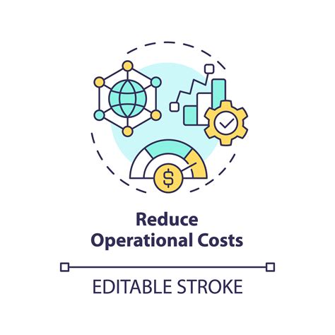 Operational costs reduce multi color concept icon. Management process