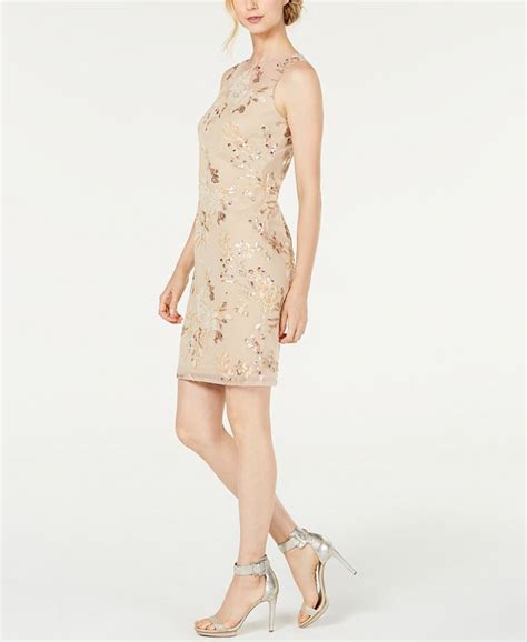 Calvin Klein Embellished Illusion Sheath Dress Macys