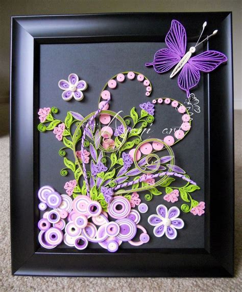 Ayani Art Pink And Purple Quilling Quilling Designs Origami And