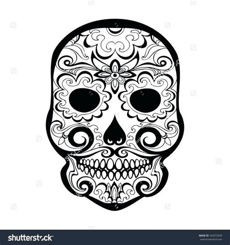 Sugar Skull Drawing Template At PaintingValley Explore Collection